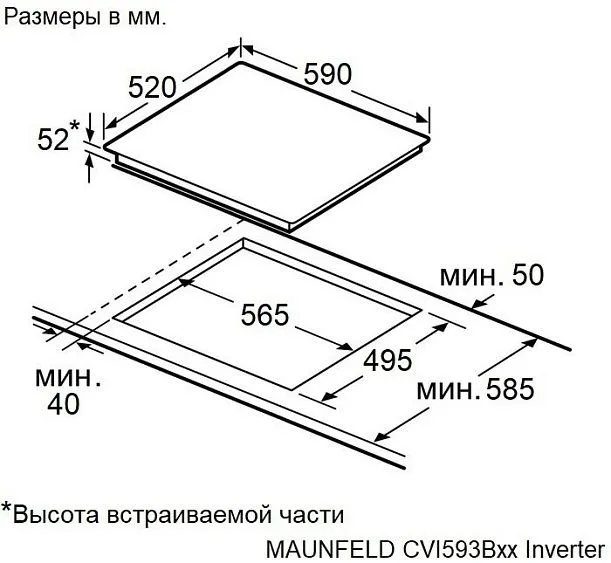 Варочная поверхность MAUNFELD CVI593BBK Inverter