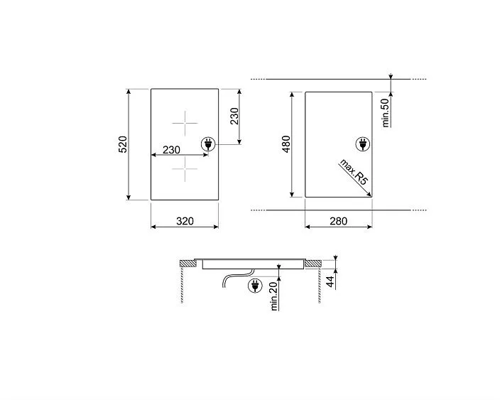 Варочная поверхность SMEG SE232TX2