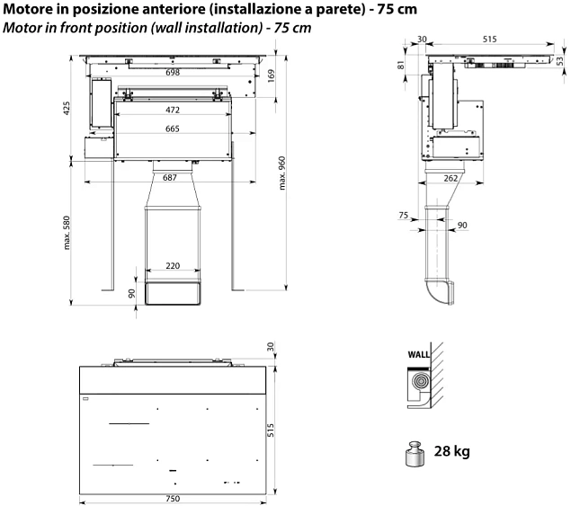Варочная поверхность FALMEC BRERA 75 (CBRW75.00P8#ZZZC490F)