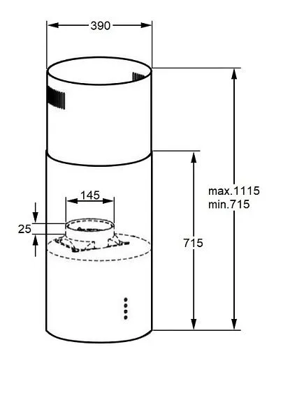 Вытяжка MAUNFELD Ford 39 Isla Sensor LED черный