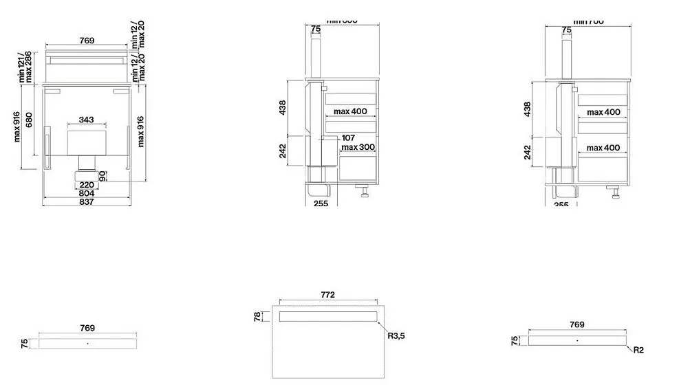 Вытяжка FALMEC LEVEL INVISIBLE (CLEW90.E2P2#EUN490F)