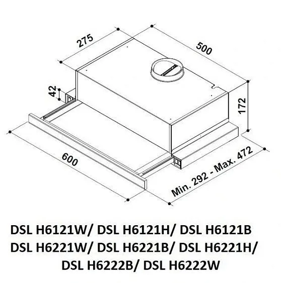 Вытяжка SCHAUB LORENZ DSL H6221W