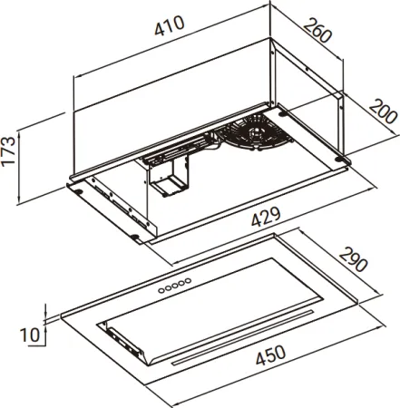Вытяжка WEISSGAUFF BOX 450 PB BL