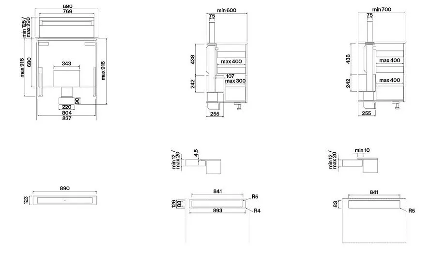 Вытяжка FALMEC LEVEL (CLEW90.E1P2#EUN490F)