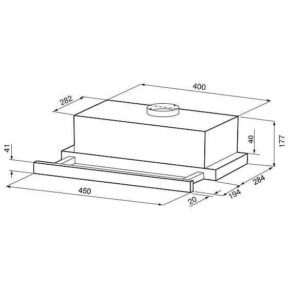 Вытяжка KRONA KAMILLA F 450 inox