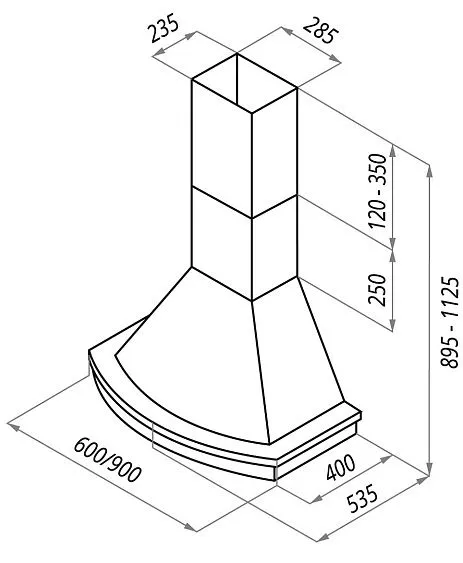 Вытяжка MAUNFELD gretta 60 b (black+неокрашенное дерево)
