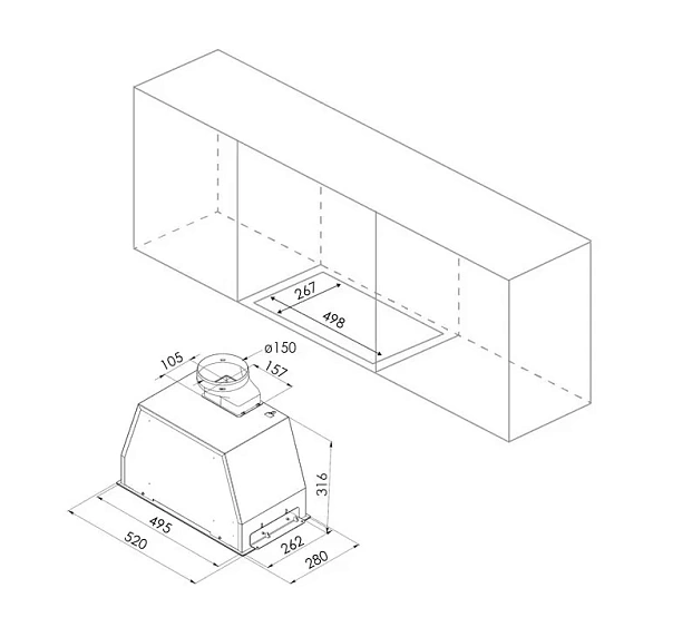 Вытяжка ZIGMUND & SHTAIN K 170.5 W