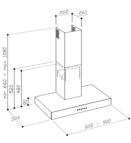 Вытяжка SIRIUS SLTC 122 IX 60