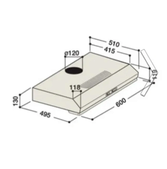 Вытяжка HOTPOINT-ARISTON 7h sl 6 cm ix ru/ha