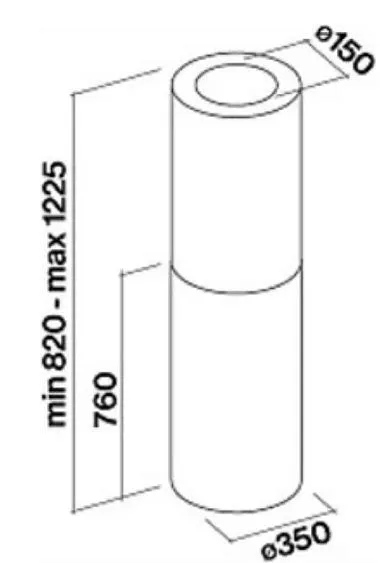 Вытяжка FALMEC POLAR EVO IS GOLD 35 (CPOI90.E11P2#EUC490F)