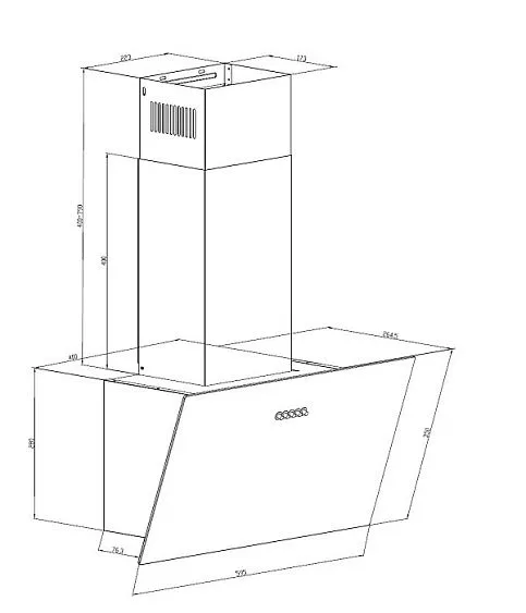 Вытяжка EVELUX Framtida 60 BG