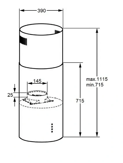Вытяжка MAUNFELD Ford 39 Isla Sensor черный