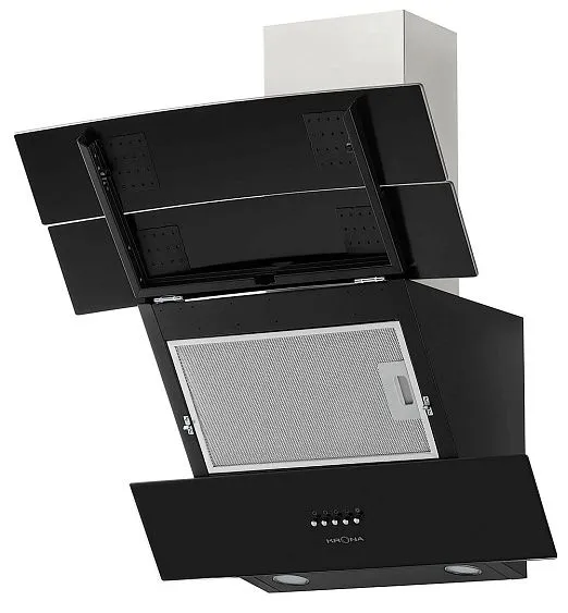 Вытяжка KRONA INGA 600 inox/black push button