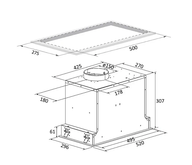 Вытяжка ZIGMUND & SHTAIN K 172.5 W