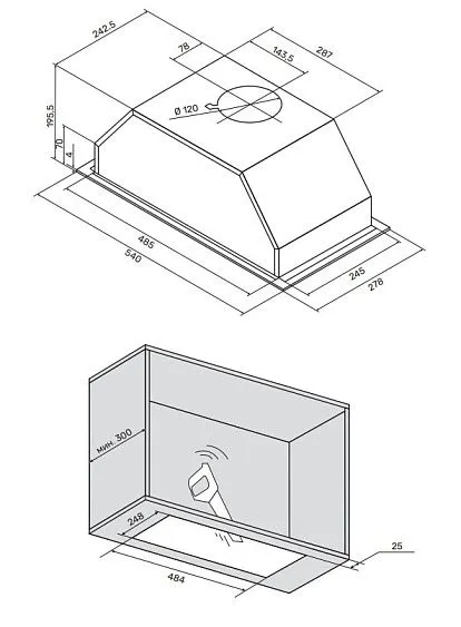 Вытяжка KUPPERSBERG INTOUCH 60 BG