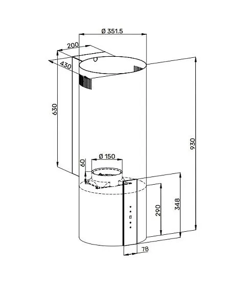 Вытяжка KUPPERSBERG WL-MOTUBA 35 X