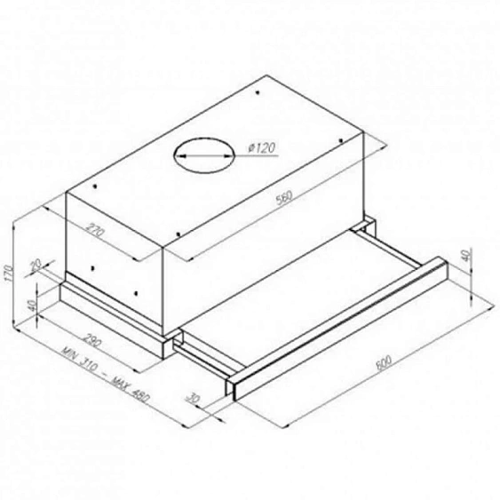 Вытяжка LEX sida 500 inox