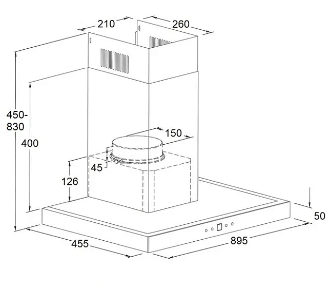 Вытяжка MAUNFELD Breeze 90 черный