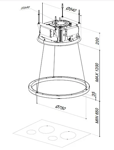 Вытяжка SIRIUS SLT 973 HALO IX