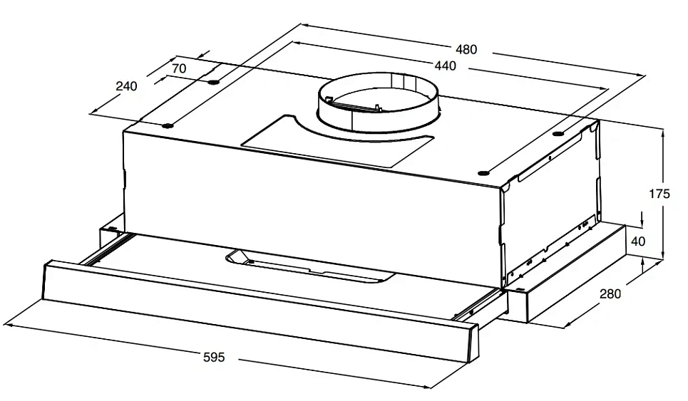 Вытяжка WEISSGAUFF TEL 06 1M BM