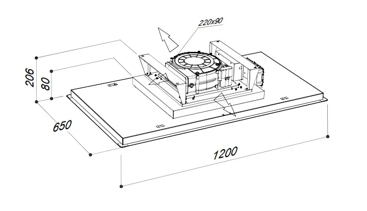 Вытяжка SIRIUS SLT971 LESS BRUSHLESS W 120