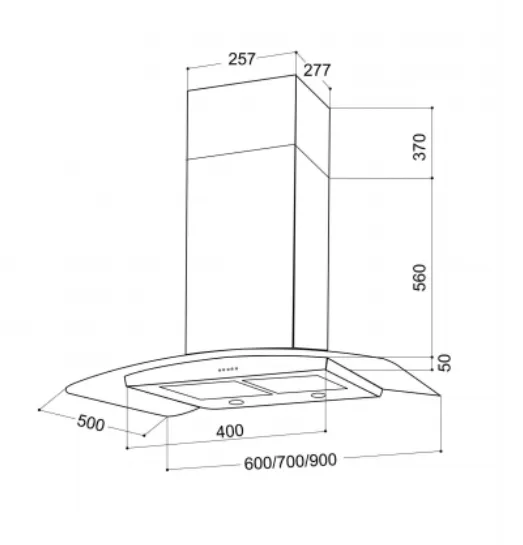Вытяжка LEX v2 700 glass