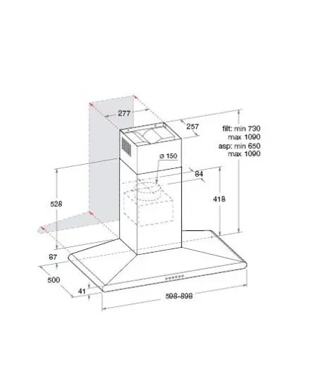 Вытяжка HOTPOINT-ARISTON hlc 6.8 at x/ha