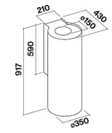 Вытяжка FALMEC POLAR EVO WHITE 35 (CPON90.E11P2#EUB490F)