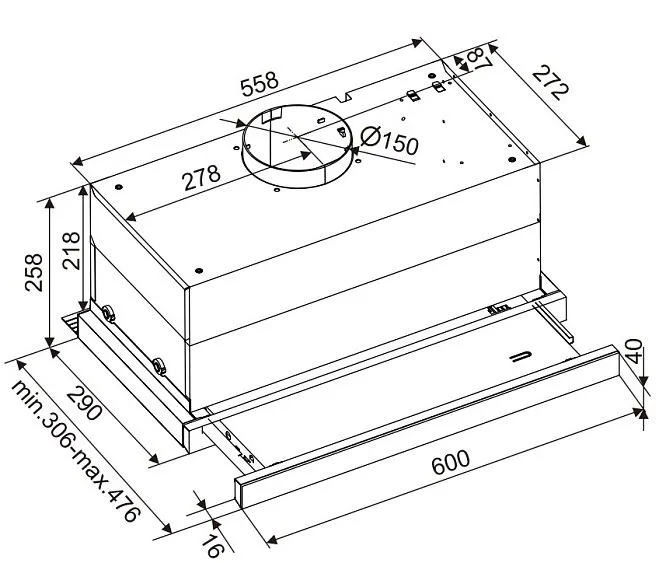 Вытяжка GORENJE TH60E8SGB
