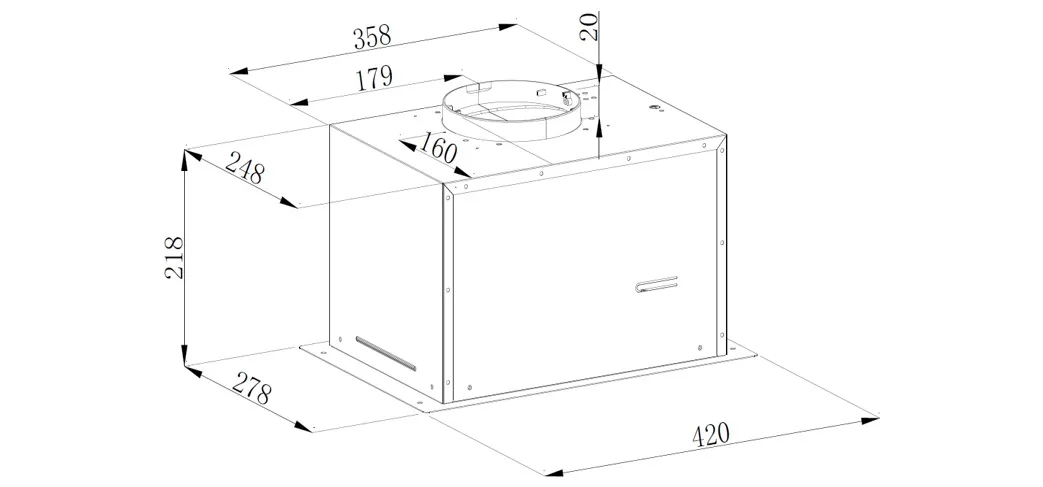 Вытяжка WEISSGAUFF Dubhe 450 Inox