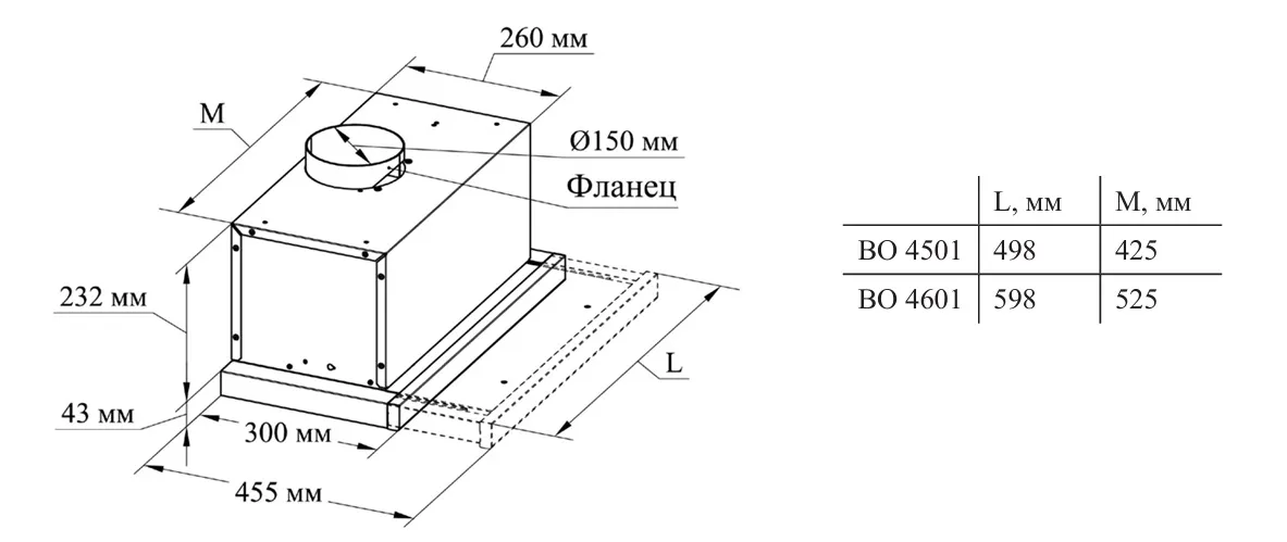 Вытяжка GEFEST ВО 4601 Р23