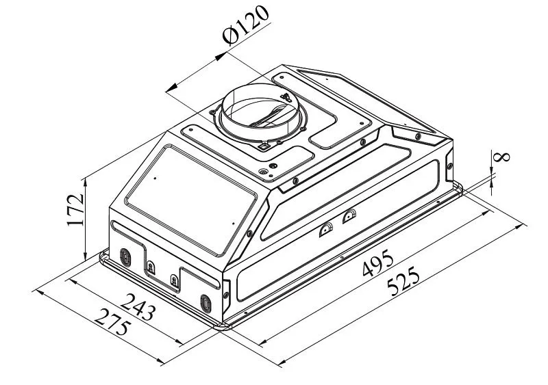 Вытяжка KRAFT KF-BHD0601B