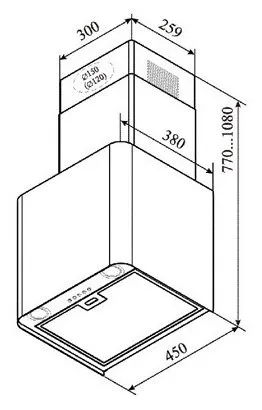 Каминная вытяжка Delonghi Dolcedorme bianco 45