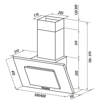 Вытяжка HOMSair BELL 60M черный