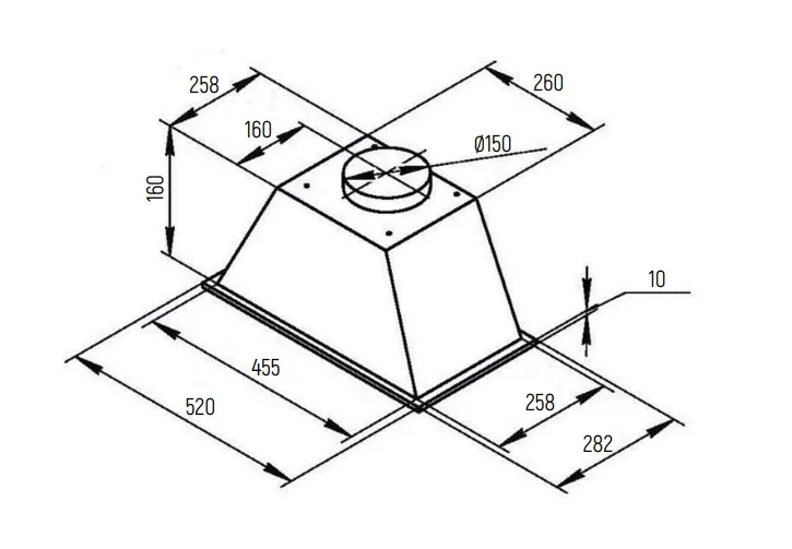 Вытяжка MONSHER INLIGHT 55 Noir