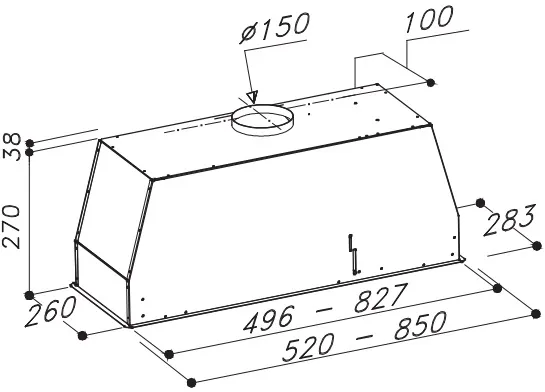 Вытяжка SIRIUS SM 905 B 85