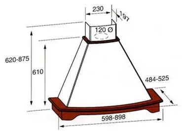Вытяжка JET AIR DENVER 90 SPATOLATO