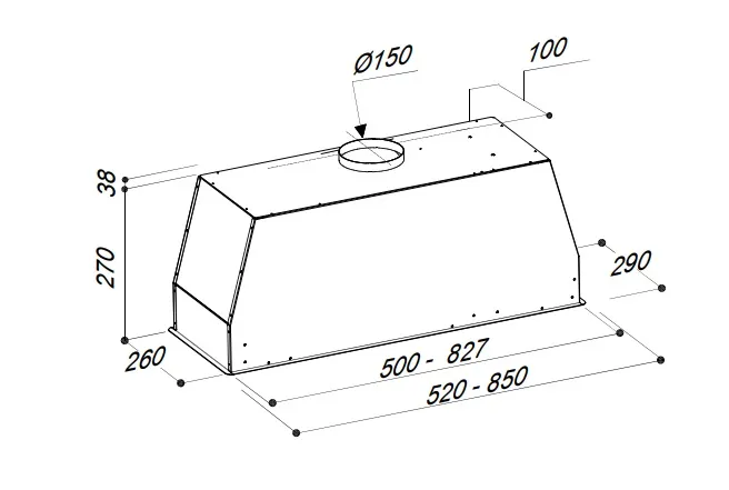 Вытяжка SIRIUS SM 923 W 85