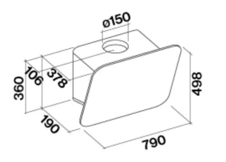Вытяжка Falmec TAB 80 ix