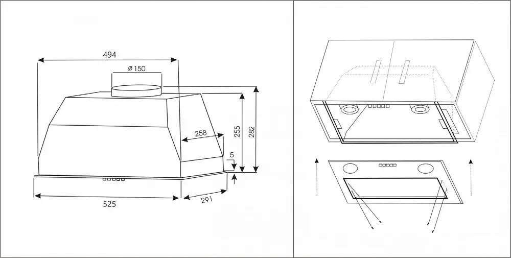 Вытяжка EXITEQ EX-1176 black