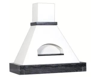 Вытяжка ELIKOR Терем 90 (белый муар/ясень черн + патина сереб.)