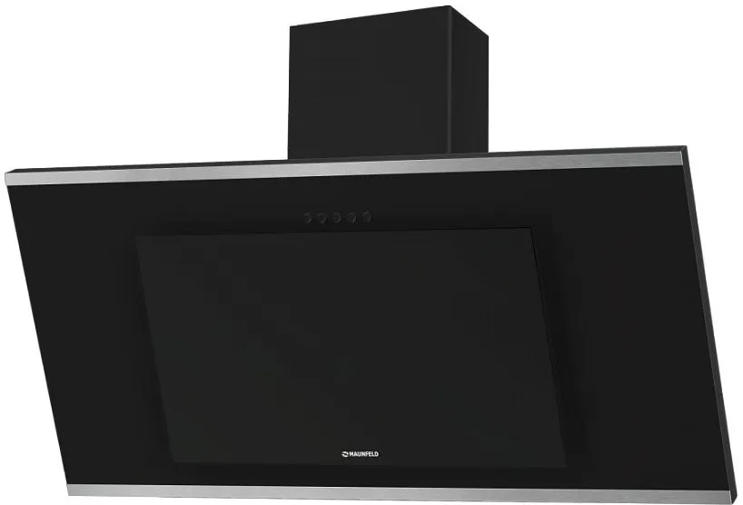 Вытяжка MAUNFELD Tower G 90 см BLACK+SATIN stripes (цвет ЧЕРНЫЙ/черное стекло+САТИН вставки)