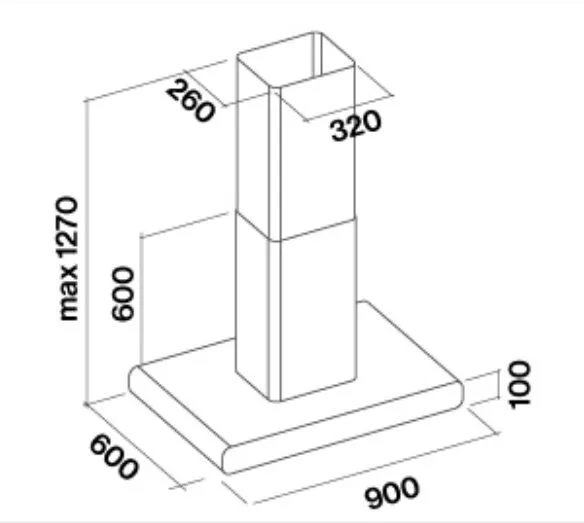 Вытяжка Falmec IMAGO isola 90 ix wh vetro