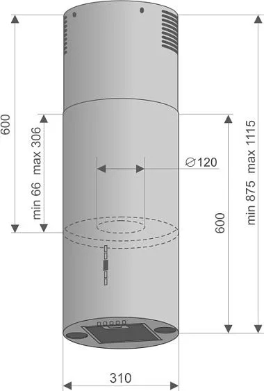Вытяжка KONIGIN Fury Black 31