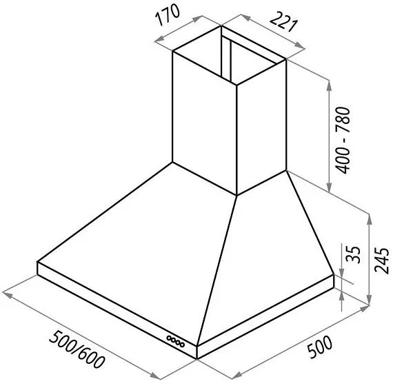 Вытяжка MAUNFELD corsa light 50 black
