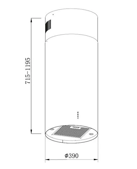 Вытяжка HOMSair TAU 39 ISLA белый