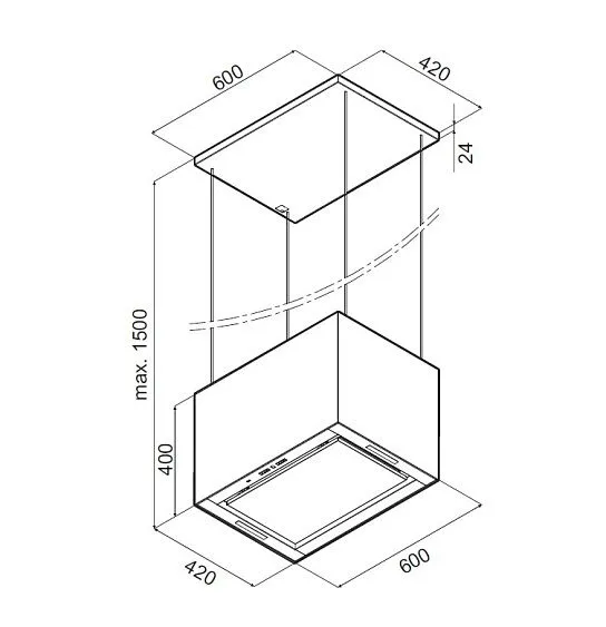Вытяжка MAUNFELD BOX Wire 60 белый