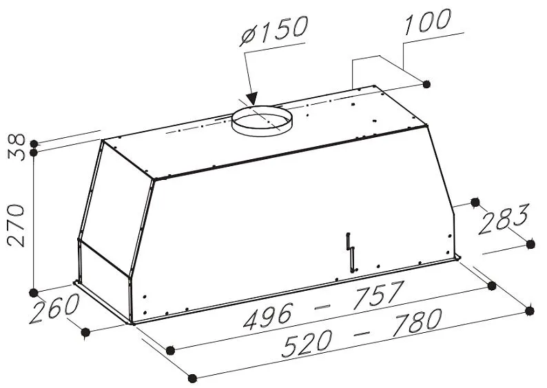 Вытяжка SIRIUS SM 913 W 50