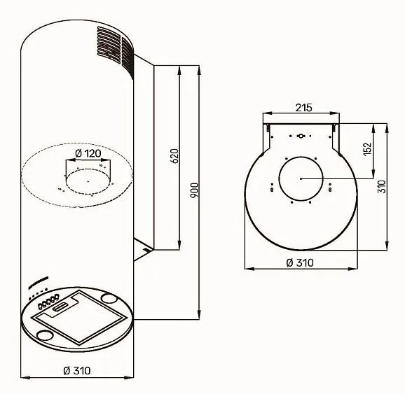 Вытяжка KUPPERSBERG WL-TUBA 30 B