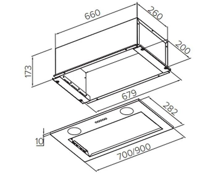 Вытяжка MEFERI INBOX90BK POWER